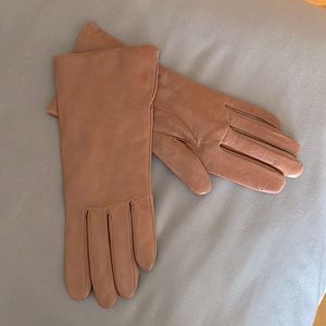 Danier leather gloves with cashmere lining - brown